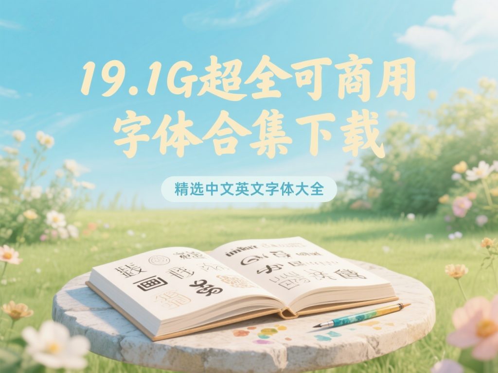 19.1G超全可商用字体合集下载｜精选中文英文字体大全