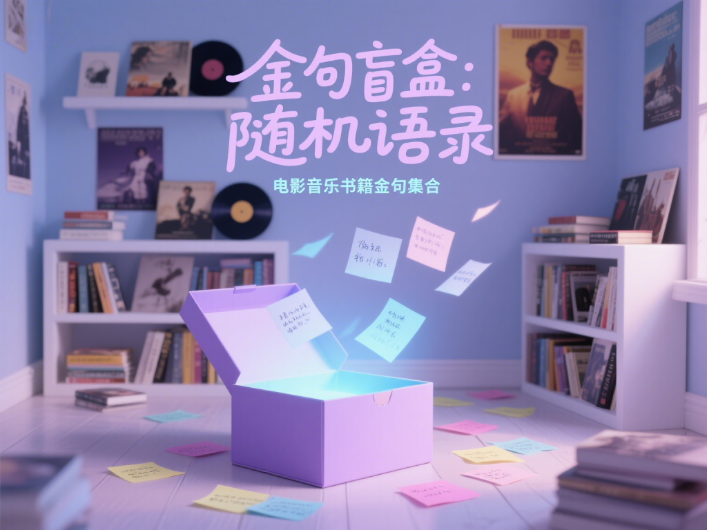 金句盲盒：随机语录生成器｜电影音乐书籍金句集合
