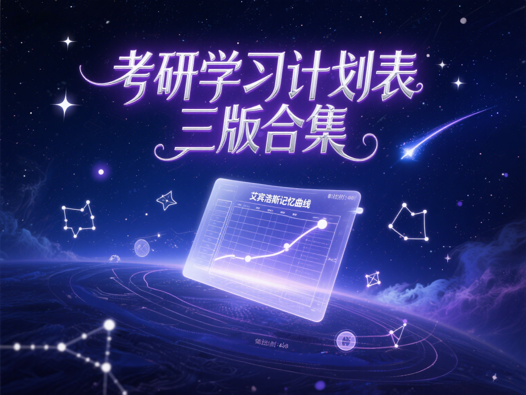 考研学习计划表三版合集+艾宾浩斯记忆曲线｜高效备考就靠它