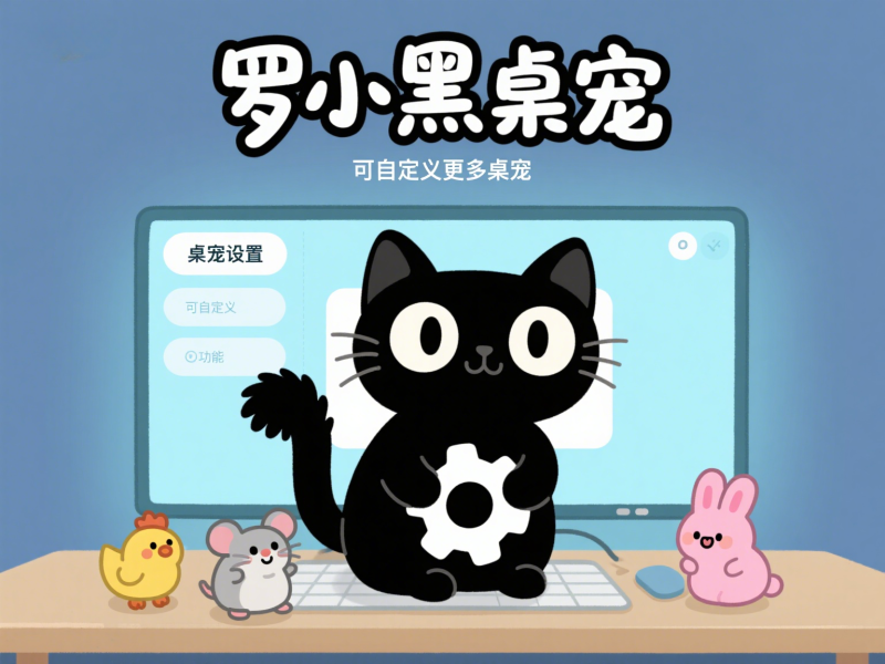 罗小黑小黑猫桌宠｜Python编写可自定义动漫桌宠