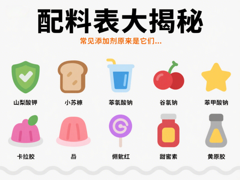 配料表大揭秘：常见添加剂原来是它们…
