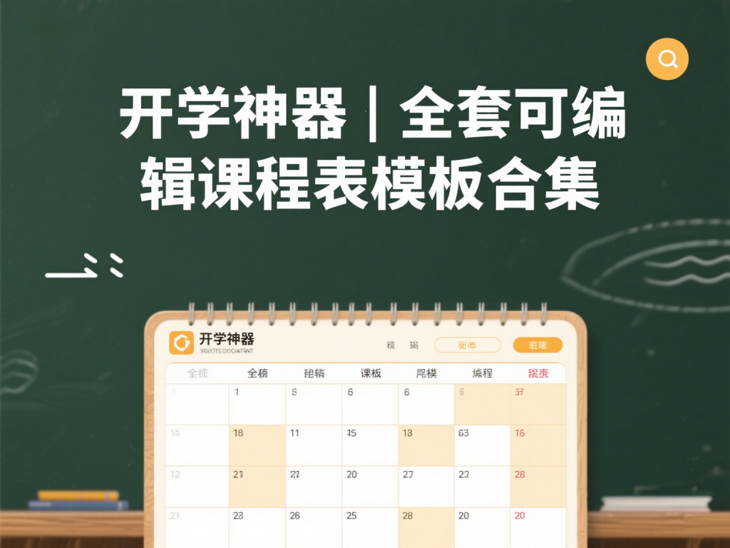 开学神器｜全套可编辑课程表模板合集