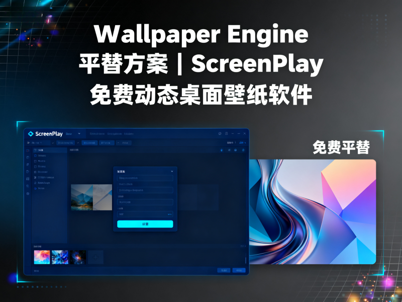 Wallpaper Engine 免费替代方案|ScreenPlay 免费动态桌面壁纸软件推荐柯柯DB-技术分享-资源下载平台-免费黑科技软件柯柯DB