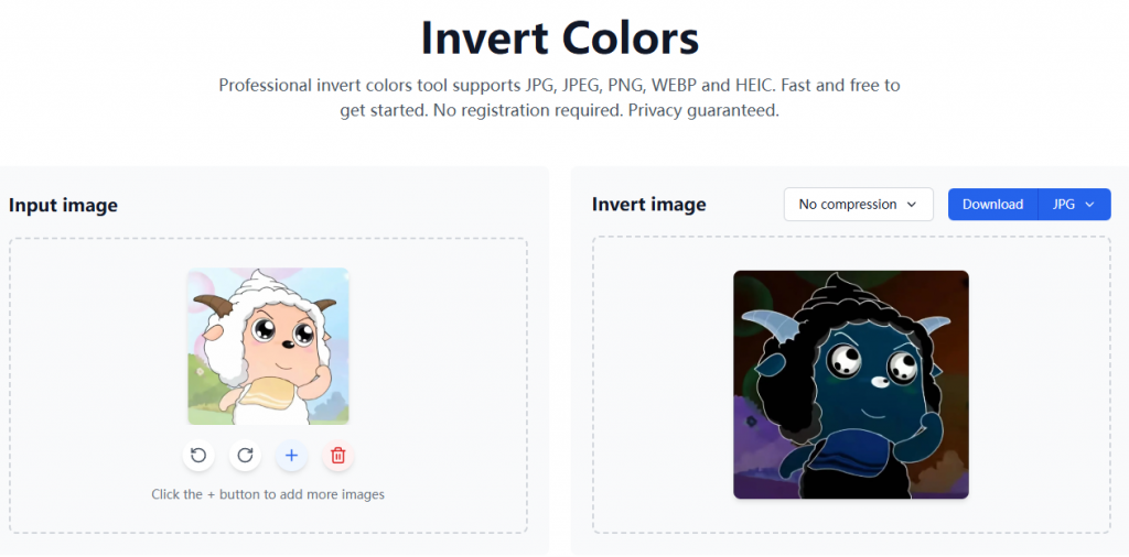 图片[1]柯柯DB-技术分享-资源下载平台-免费黑科技软件Invert Colors｜在线图片颜色反转工具，一键生成负片效果