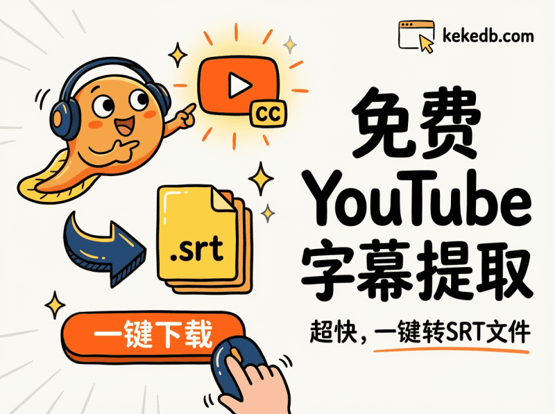 Kedou视频解析 - 免费YouTube字幕下载器 | 一键提取SRT文件柯柯DB-技术分享-资源下载平台-免费黑科技软件柯柯DB