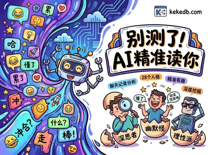 别再测MBTI了！让AI通过聊天记录分析你的隐藏人格，超准且毒舌柯柯DB-技术分享-资源下载平台-免费黑科技软件柯柯DB - 免费黑科技软件 & 编程资源分享平台 | 安卓工具·绿色软件·开发教程