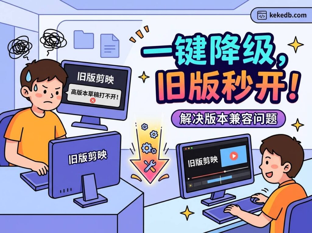 剪映草稿降级工具:解决版本过低无法打开高版本项目难题柯柯DB-技术分享-资源下载平台-免费黑科技软件柯柯DB - 免费黑科技软件 & 编程资源分享平台 | 安卓工具·绿色软件·开发教程