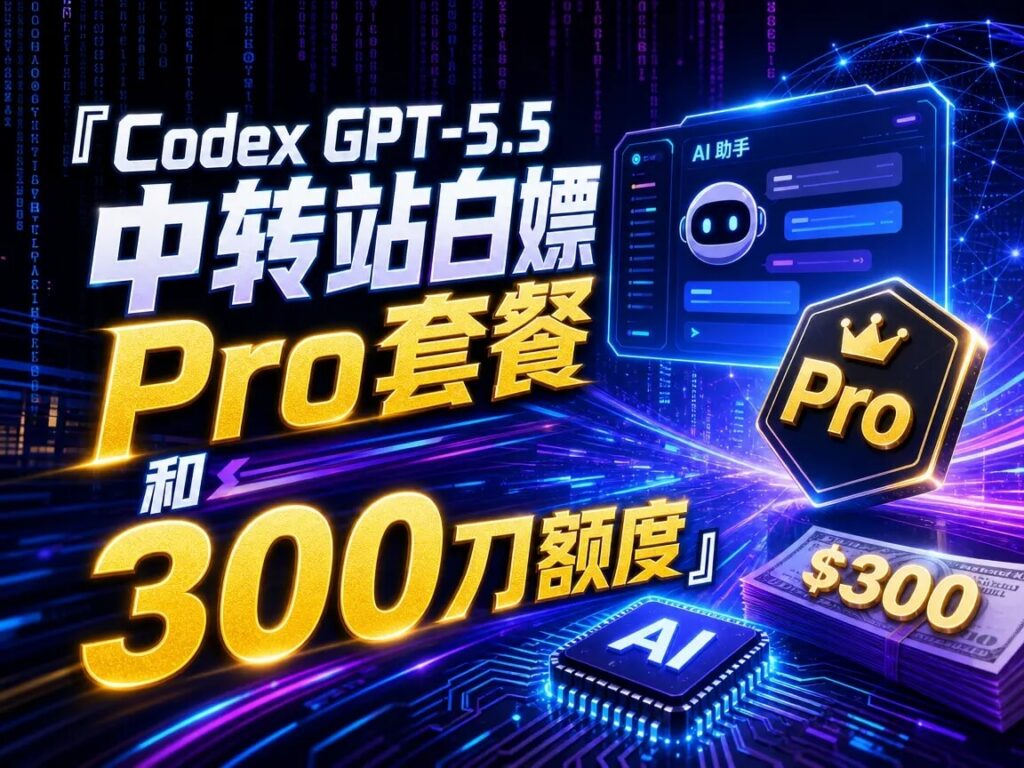Codex GPT-5.5 中转站注册就有1个月 Pro套餐 免费300刀柯柯DB-技术分享-资源下载平台-免费黑科技软件柯柯DB - 免费黑科技软件 & 编程资源分享平台 | 安卓工具·绿色软件·开发教程