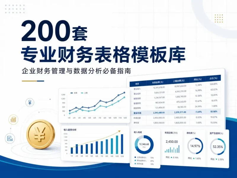 200套专业财务表格模板库：企业财务管理与数据分析必备指南柯柯DB-技术分享-资源下载平台-免费黑科技软件柯柯DB - 免费黑科技软件 & 编程资源分享平台 | 安卓工具·绿色软件·开发教程